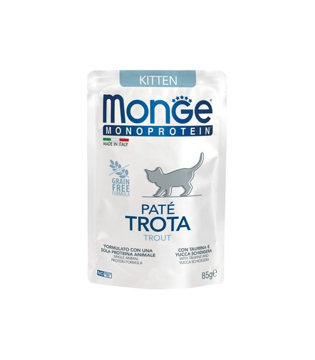 MONGE CAT MONO PATE' KITTEN TROTA 85 GR