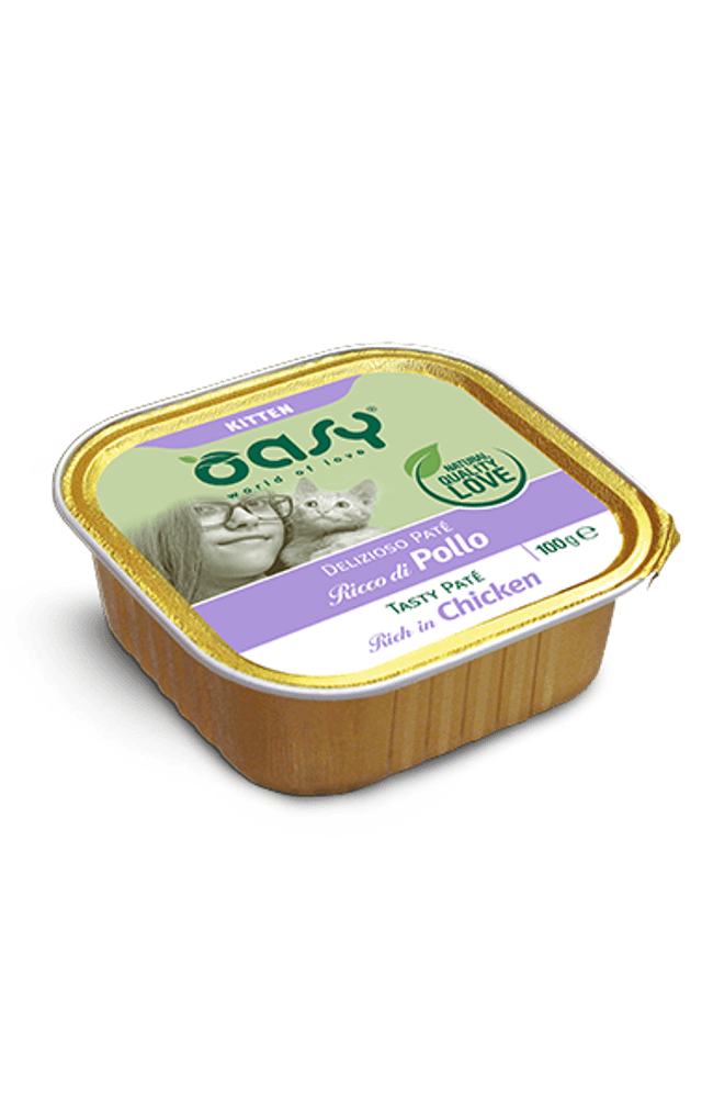 OASY CAT PATE' KITTEN POLLO 100 GR