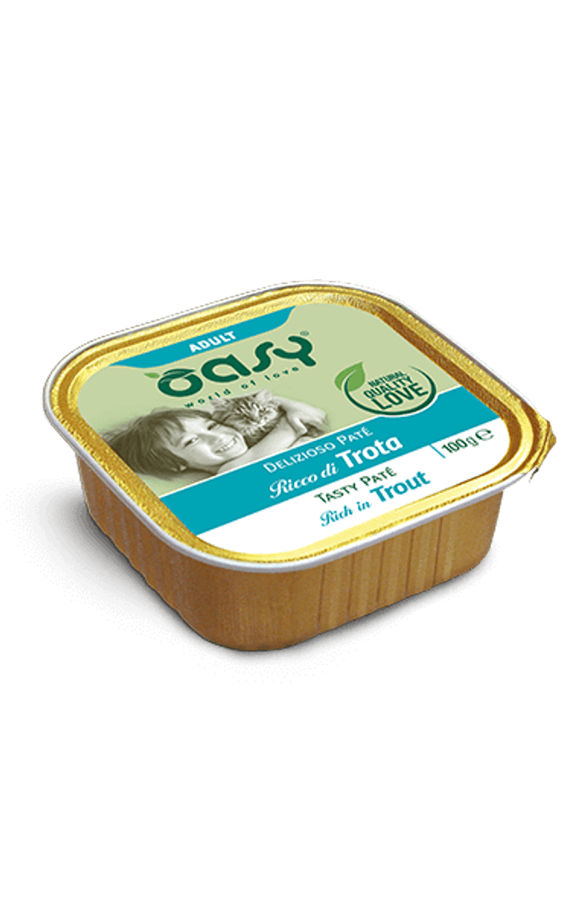 OASY CAT PATE&#039; ADULT TROTA 100 GR