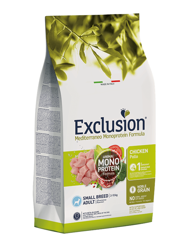 EXCLUSION DOG SMALL ADULT POLLO