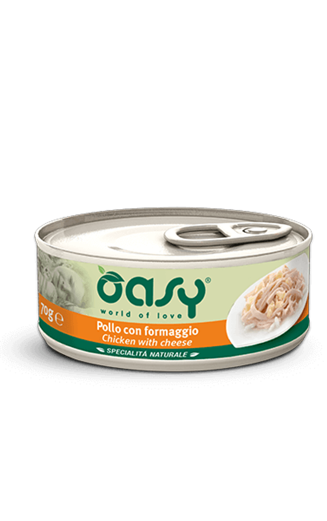 OASY NAT POLLO CON FORMAGGIO 70g