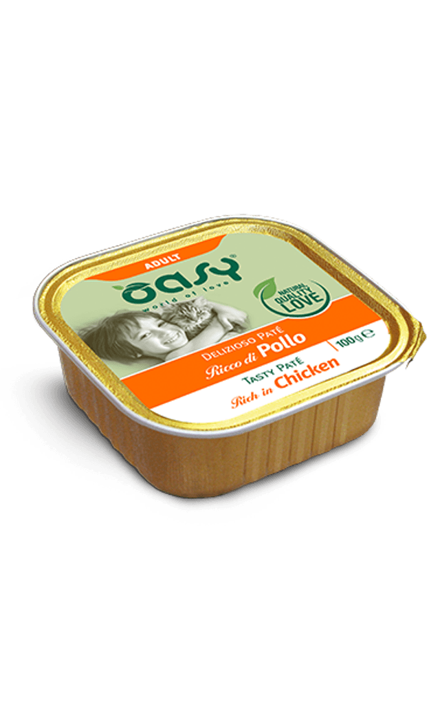 OASY CAT PATE&#039; ADULT POLLO 100 GR
