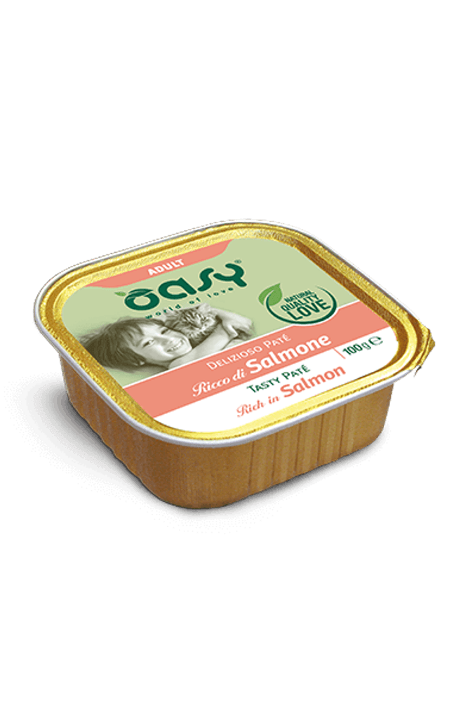 OASY CAT PATE&#039; ADULT SALMONE 100 GR