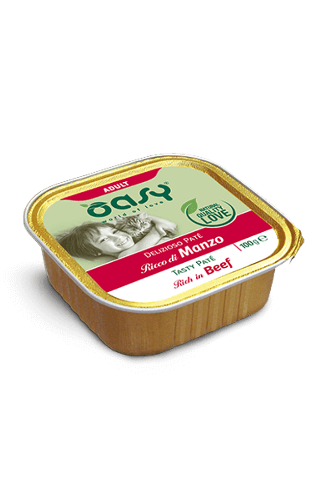OASY CAT PATE&#039; ADULT MANZO 100 GR