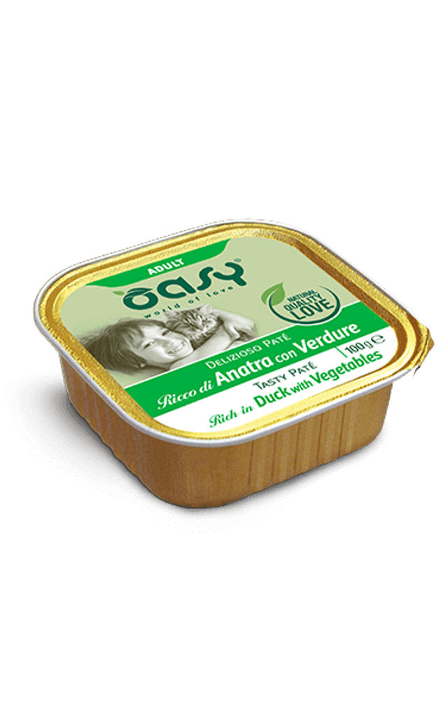 OASY CAT PATE&#039; ADULT ANATRA/VERDURE 100 GR