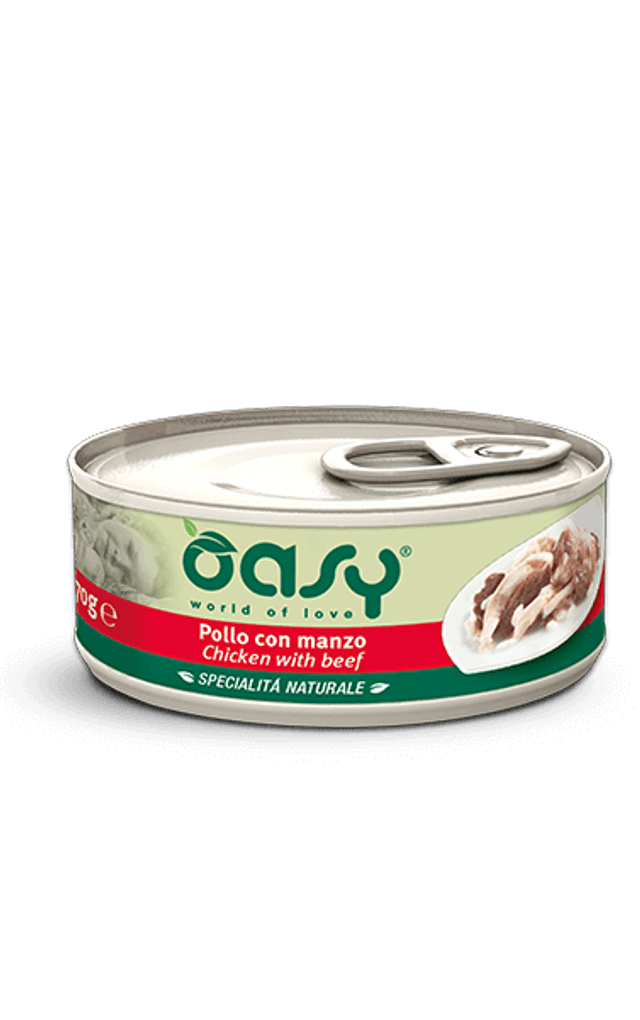OASY NAT POLLO CON MANZO 70g