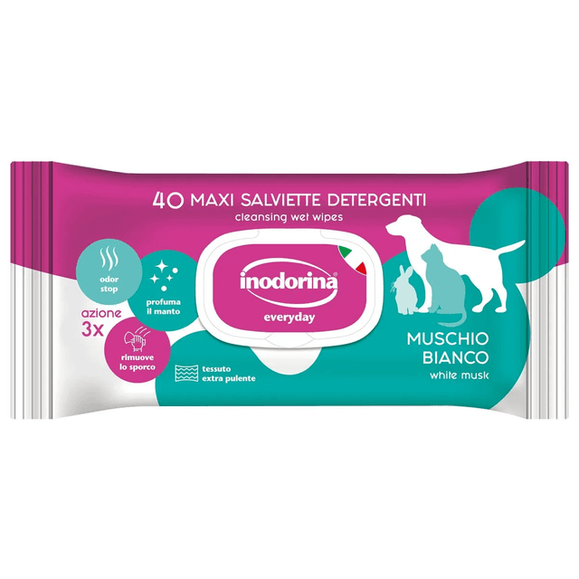 INODORINA SALVIETTE REFRESH MUSCHIO BIANCO PZ.40